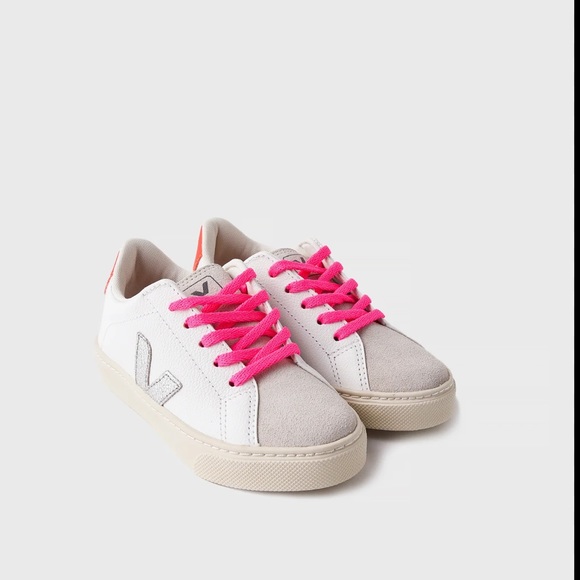 Veja Shoes - Veja Esplar Silver Orange Fluorescent